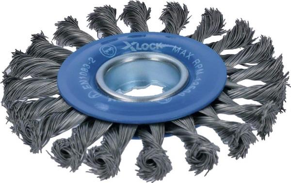 Immagine prodotto Bosch Professional Zubehör PRO Spazzola a disco X-Lock pesante in metallo, 115 x 0,5 mm, filettatura (0,50 mm)