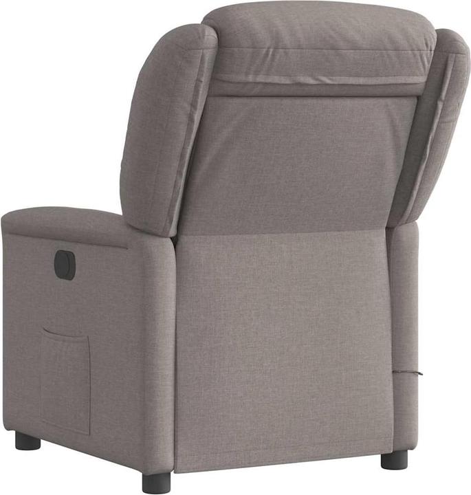 Actual product image VidaXL Massage chair electric taupe fabric