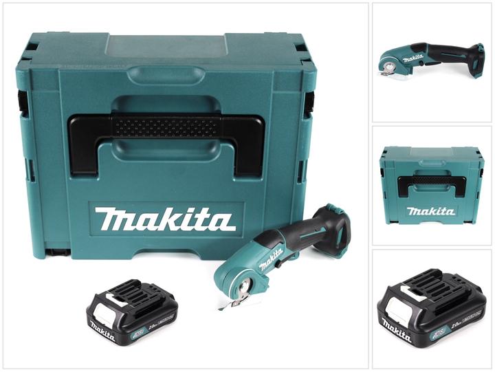 Makita CP 100 DA1J 10,8 V Akku Universalschere Multi Cutter im Makpac + 1 x 2,0 Ah Akku - ohne