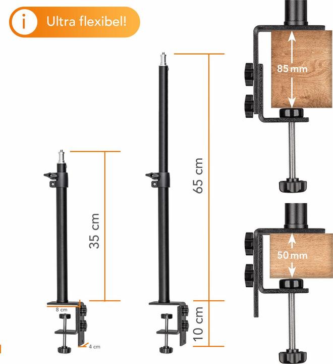Actual product image Walimex Table Top Lamp Tripod 35-65 (65 cm, 2 kg)