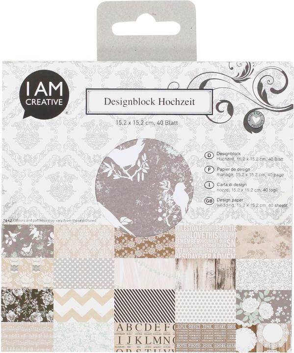 Immagine prodotto I Am Creative Set di carta da sposa (120 g/m², 40 x)