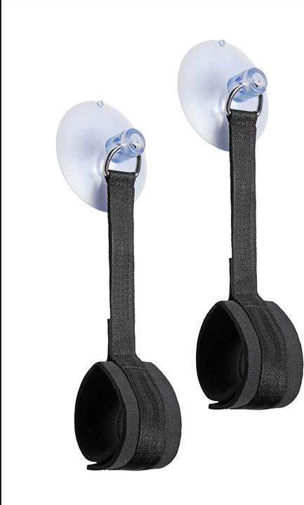 Actual product image Ouch! Velvet & Velcro Adjustable Handcuffs Suction Cup