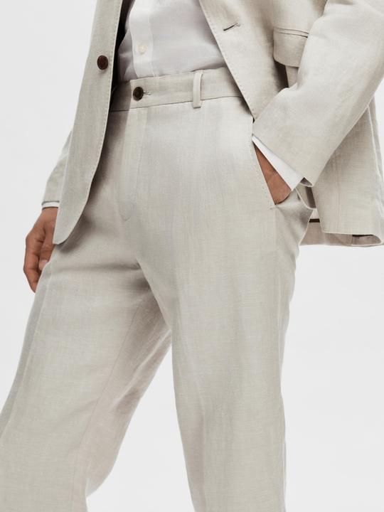Actual product image Selected Homme Regular fit linen suit trousers (46)