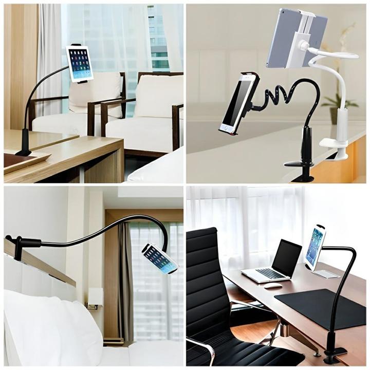 Produktbild Awei uchwyt biurkowy X3 4"-10,5" biały /white długie ramię