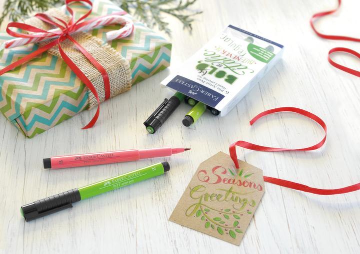 Actual product image Faber-Castell Pitt Art Pen Handlettering (Green, 6 x)