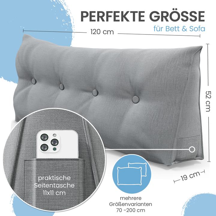 Actual product image Aktivshop Bed and back support cushions (20 x 120 x 50 cm)