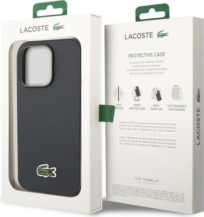 Actual product image Lacoste Etui Iconic Petit Pique MagSafe do iPhone 14 Pro Max granatowy (Apple iPhone 14 Pro Max)