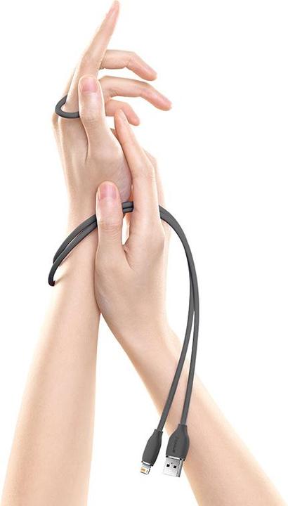 Produktbild Baseus Jelly Liquid Silica Gel Fast Charging Data Cable USB to iP 2.4A 1.2m Black (1.20 m, USB 2.0)