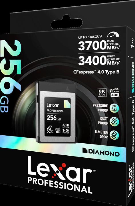Produktbild Lexar CFexpress PRO 4.0 Type B DIAMOND Series 256GB - R3700/W3400MB/s - VPG400 (256 GB, CFexpress Typ B)