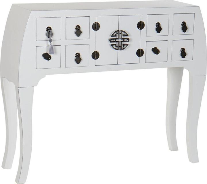 Actual product image DKD Home Decor Console Fir Silver White MDF Wood 98 x 26 x 80 cm