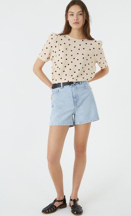Actual product image La Redoute Collections High Waist Jean Shorts (50)