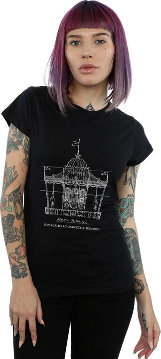 Immagine prodotto Disney Mary Poppins Carousel Sketch Maglietta Donna (XL)