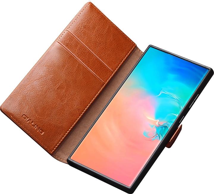 Produktbild QiAlino Hülle Flip mit magnetischem Verschluss Hellbraun (Samsung Galaxy S25 Ultra)