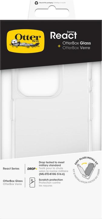 Image du produit OtterBox React + Glass Bundle - Kit (Apple iPhone 15 Pro)