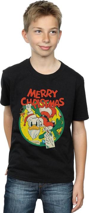 Immagine prodotto Disney Donald Duck Merry Christmas Maglietta Ragazzi (128)