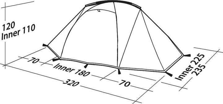 Image du produit Robens Lodge 3 Tente (Tente igloo, 3.50 kg, 3 personnes)
