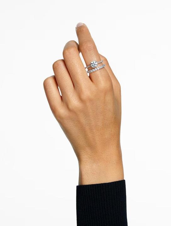 Actual product image Swarovski Constella Princess Ring Set Silver (52)