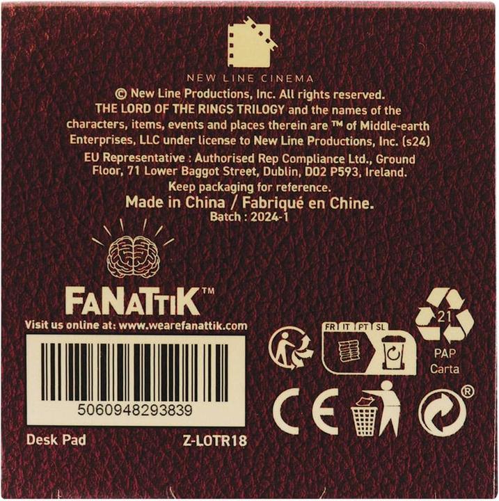 Produktbild Fanattik Herr der Ringe Schreibtischunterlage & Untersetzer