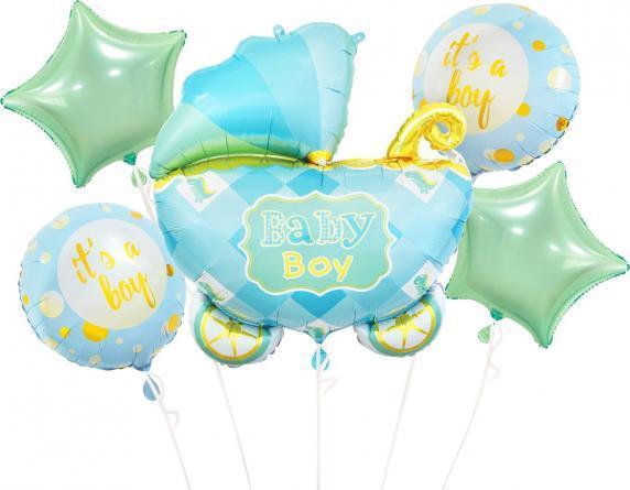 Produktbild GoDan Folienballons - Trolley-Set blau 5 Stück BZ-HWZN