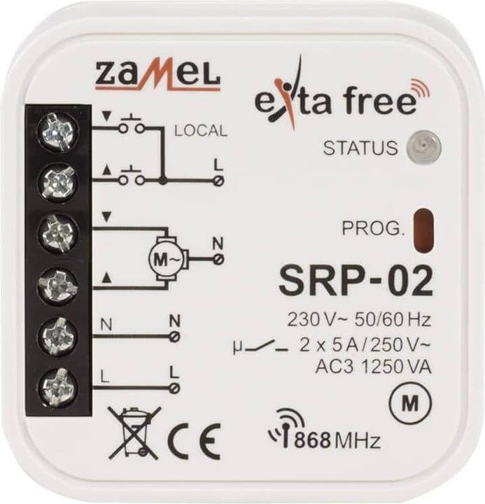 Image du produit Zamel Contrôleur de volet roulant sans fil Exta Free Modes de commande confortables SRP-02