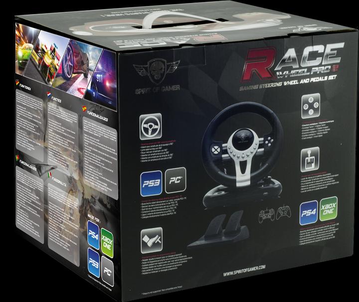 Productafbeelding Spirit Of Gamer Racewiel Pro 2 (Xbox serie X, Xbox One S, Xbox serie S, PS3, PC, PS4, Xbox One X)