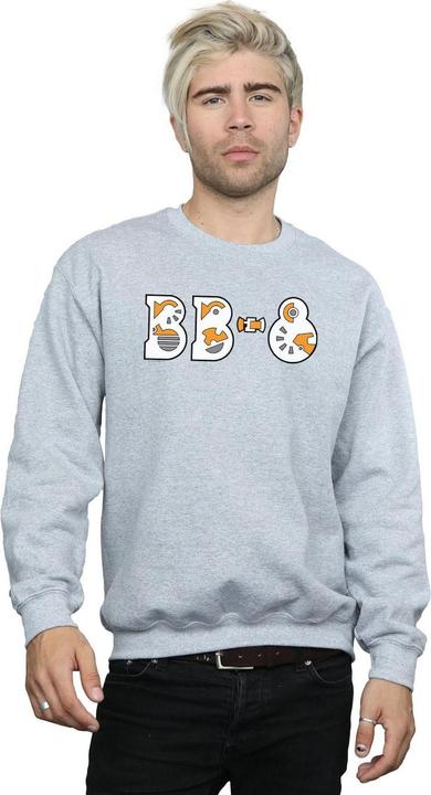 Actual product image Star Wars Mens The Rise Of Skywalker BB-8 Text Logo Sweatshirt (M)