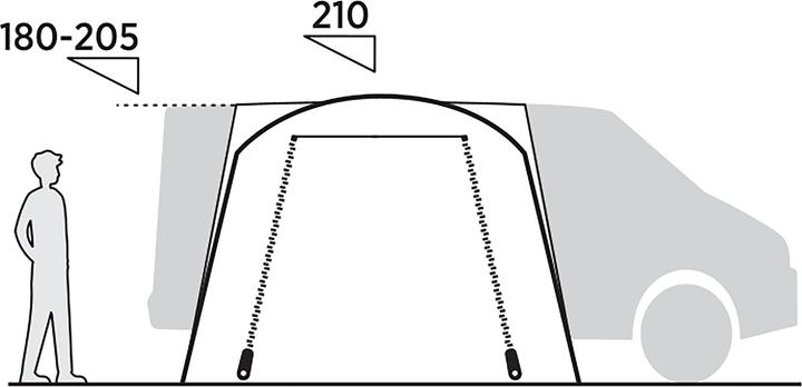 Produktbild Easy Camp Kuppel-Busvorzelt Utne (grau, Modell 2025) (Vorzelt, 7.60 kg)