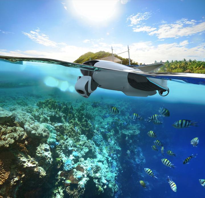 Actual product image PowerVision PowerDolphin Wizard, with remote control and fishing function (120 min, 2100 g, 12 Mpx)