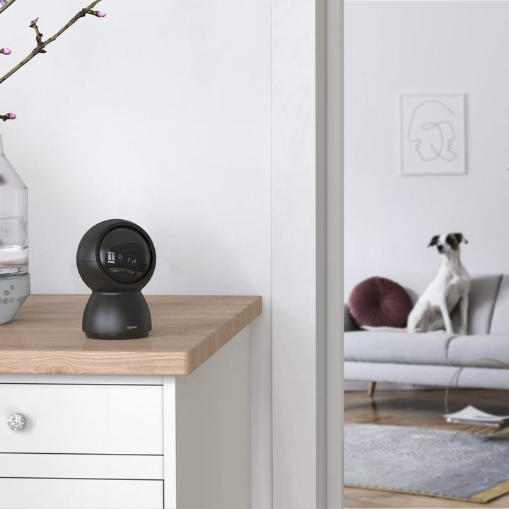 Actual product image Hama Surveillance camera, indoor WLAN camera, recording, night vision, rotatable (1920 x 1080 Pixels)