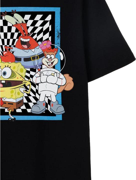 Actual product image Spongebob Squarepants Mens Group Shot Short-Sleeved T-Shirt (XXL)