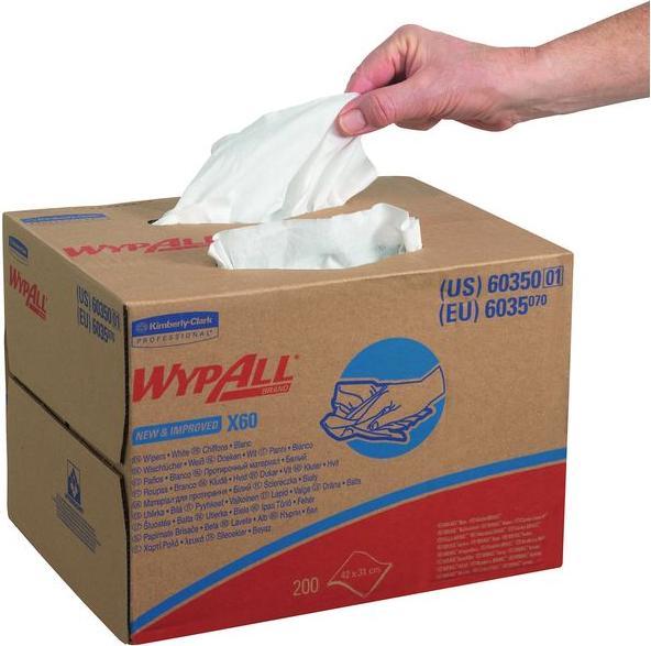 Produktbild Kimberly-Clark Wypall X60 Wischtücher 6035 42,6cmx 31,7cm, Box á 200 Tü.