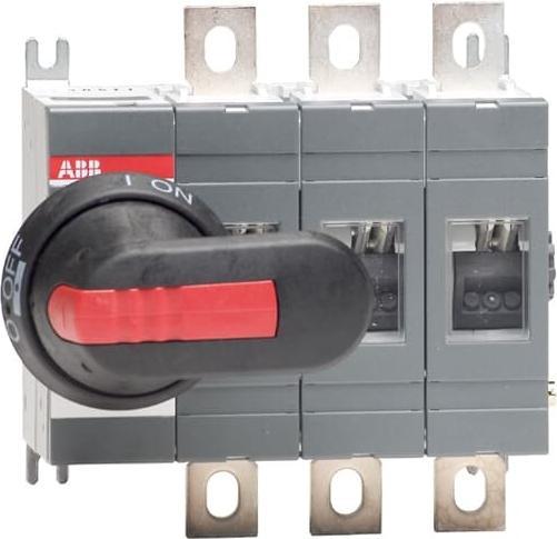 Actual product image ABB Switch-disconnector 250A, 3-pole handle to the left of the poles, mounted below