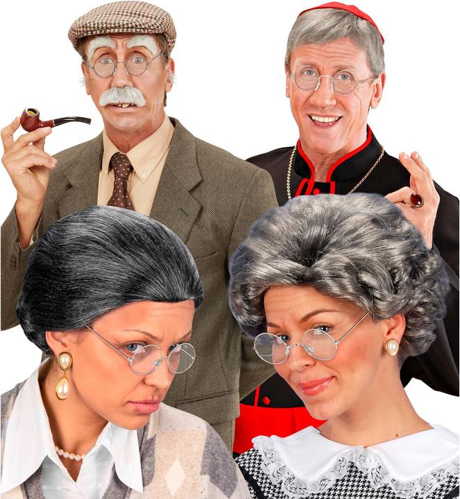 Image du produit Widmann Lunettes de Père Noël en métal rond avec verres argent