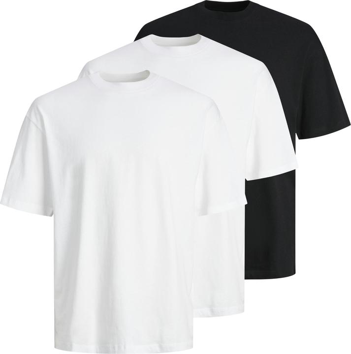 Jack & Jones 3er-pack Einfarbig Rundhalsausschnitt T-shirt T-shirt