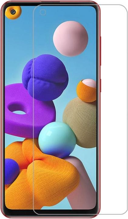 Actual product image Screenguard Samsung Galaxy A21s bulletproof glass protective film Case Friendly Design (1 Piece, Samsung Galaxy A21s)