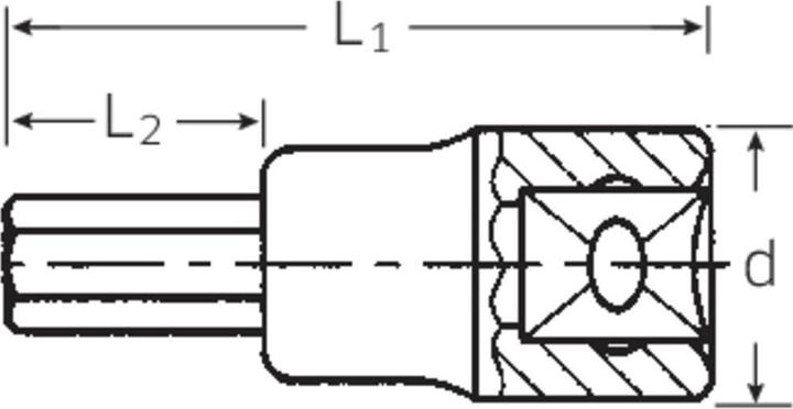 Actual product image Stahlwille Internal hexagon socket bit insert (4 mm)