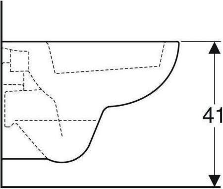 Productafbeelding Geberit Keramag / wastafelwc Renova compact Vierkant met korrel wit wandgemonteerd 206145000