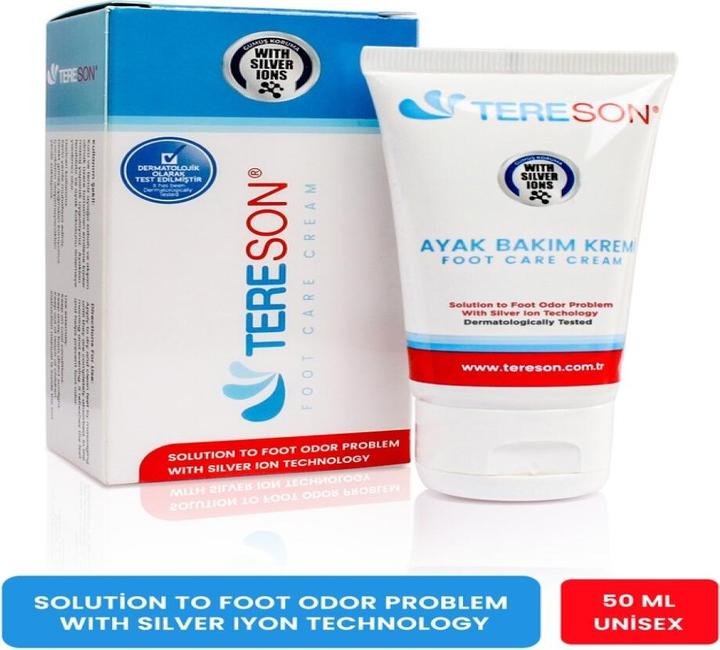 Actual product image Tereson Foot cream, cream against foot odour, unisex, 50 ml (Foot deodorant & powder, 50 ml)