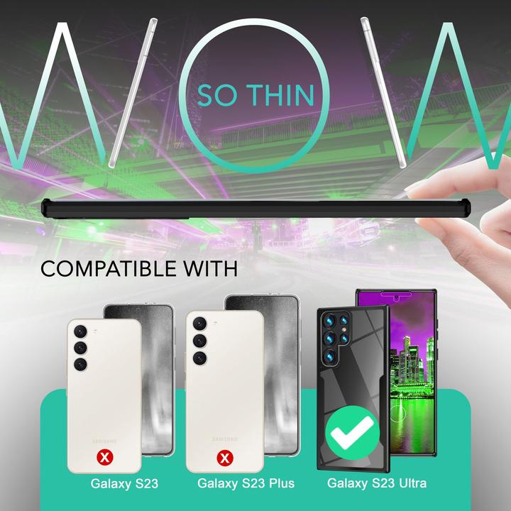 Actual product image Nalia Clear 360 Degree Hybrid Envelope (Samsung Galaxy S23 Ultra)