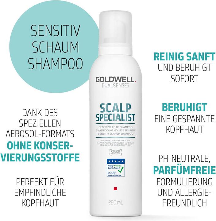Image du produit Goldwell Dualsenses Scalp Specialist Shampooing mousse sensitiv (250 ml, Shampoing liquide)