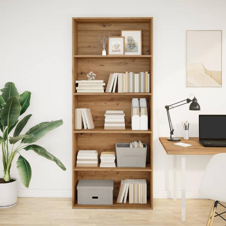 Actual product image VidaXL Bücherregal Bücherschrank Standregal Raumteiler Wandregal Artisan-Eiche (80 x 30 x 189 cm)