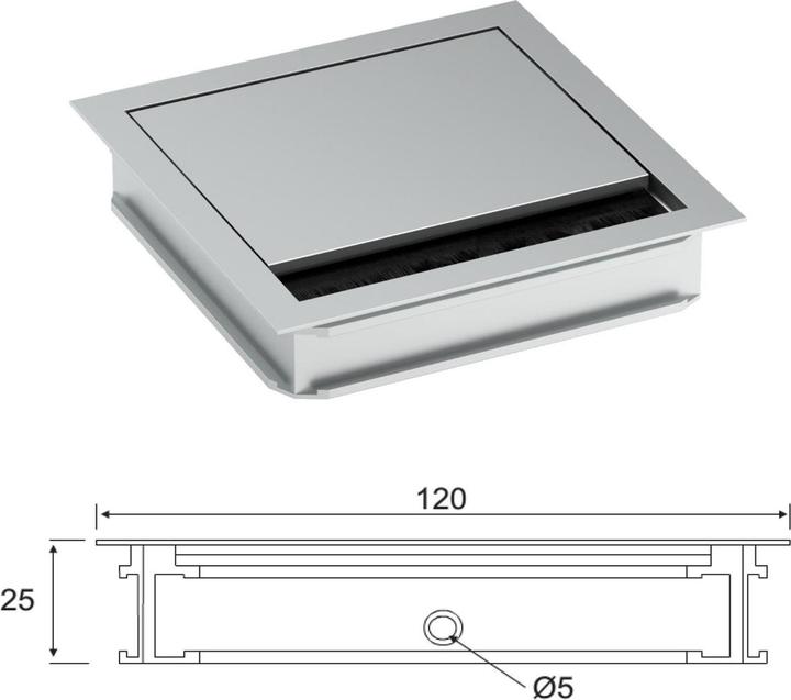 Image du produit Bachmann Loop Square (Trou de câble, 12 cm)