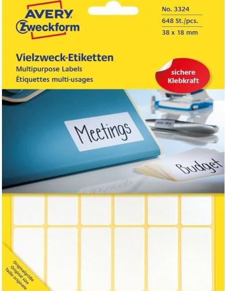 Produktbild Avery Mehrzweck-Etiketten 3324