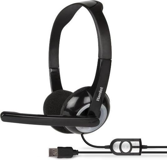 Actual product image Hamlet Smart Headset for computer with microphone and usb connection (Cable)