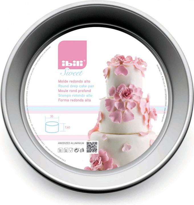 Produktbild Ibili Backform rund aus eloxiertem Aluminium 1,8 l, 15 x 10 cm Perfekt für hohe Torten und Kuchen
