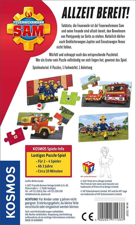 Produktbild Kosmos Feuerwehrmann Sam (24 Teile)