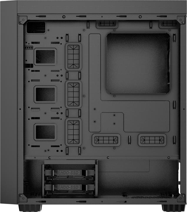 Image du produit Gembird Fornax K500 Boîtier pour ordinateur ATX tour midi noir (ITX, E-ATX, ATX, mATX)