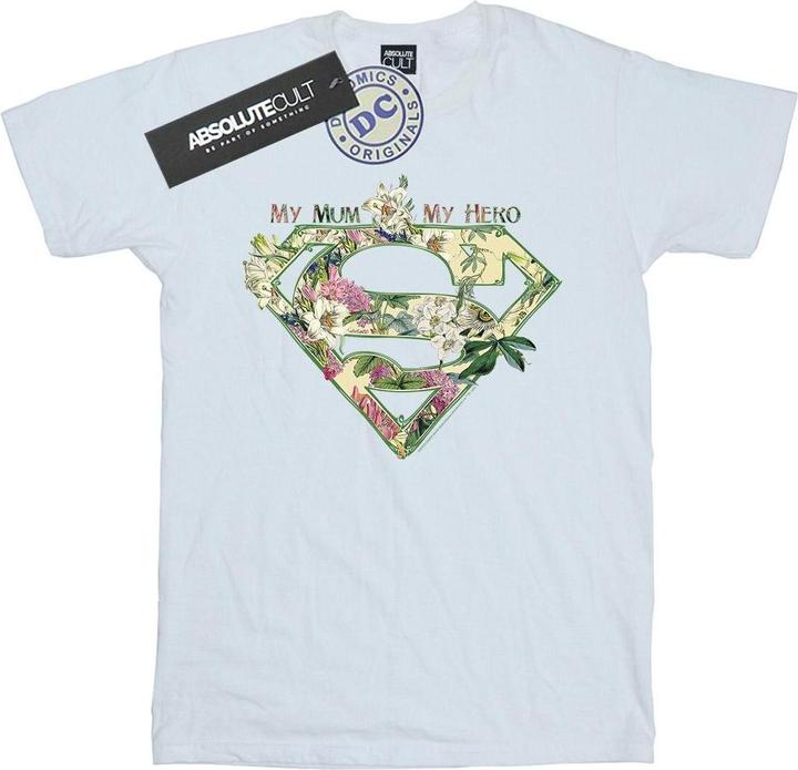 Actual product image Womens/Ladies Supergirl My Mum My Hero Cotton Boyfriend T-Shirt (M)