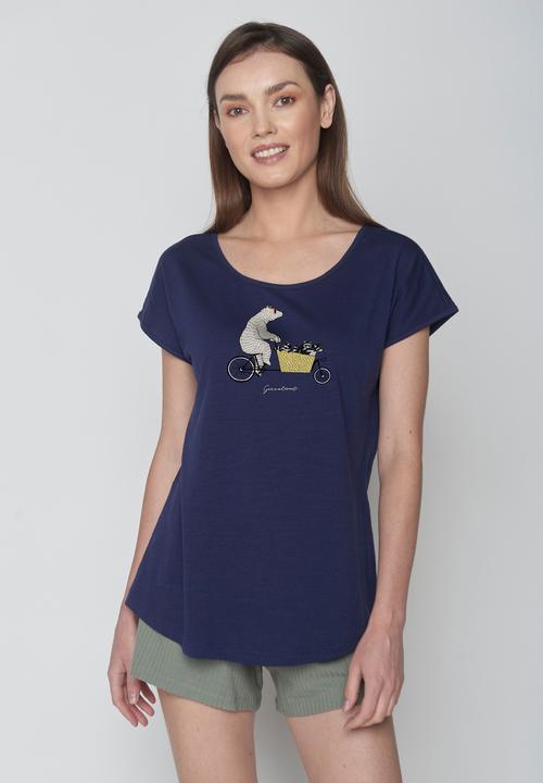 Immagine prodotto Greenbomb Women's Bike Cargo Raccoon Cool T-Shirt (XS)