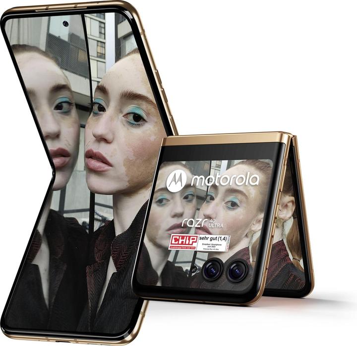 Produktbild Motorola Razr 40 Ultra (256 GB, Peach Fuzz, 6.90", SIM + eSIM, 12.58 Mpx, 5G)